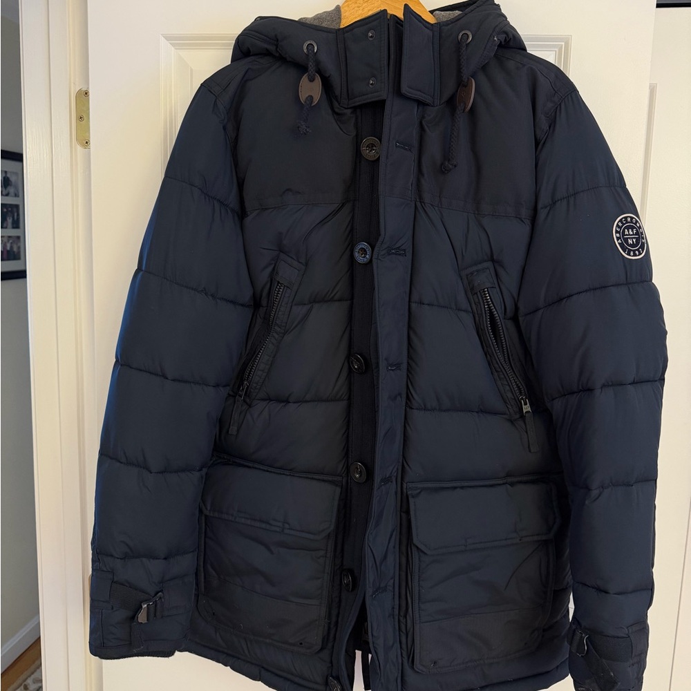 Abercrombie & Fitch Navy Puffer Jacket